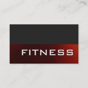 Carte de visite sportif tendance Grey Red Fitness