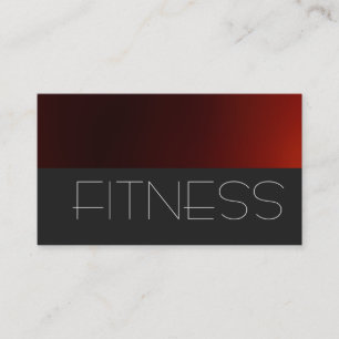 Carte de visite sportif tendance Grey Red Fitness
