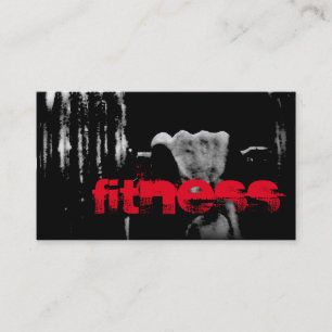 Carte de visite sportif tendance Red Black Fitness