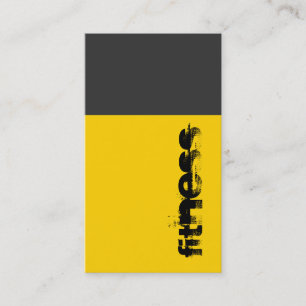 Carte de visite sportif vertical gris-jaune