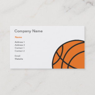 Carte De Visite Sports - basket-ball - affaires