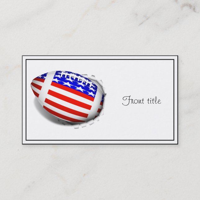 Carte De Visite Sports de football patriotique (Devant)
