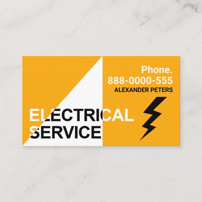 Carte De Visite Spotlight Service électrique éclair étincelle (Devant)