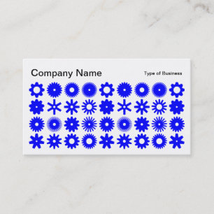 Carte De Visite Spots - Bleu sur blanc