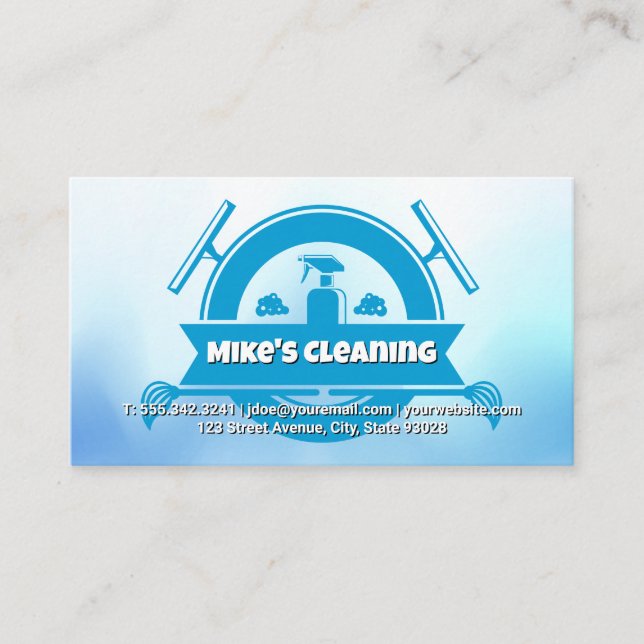 Carte De Visite Spray Bottle | Squeegee (Devant)