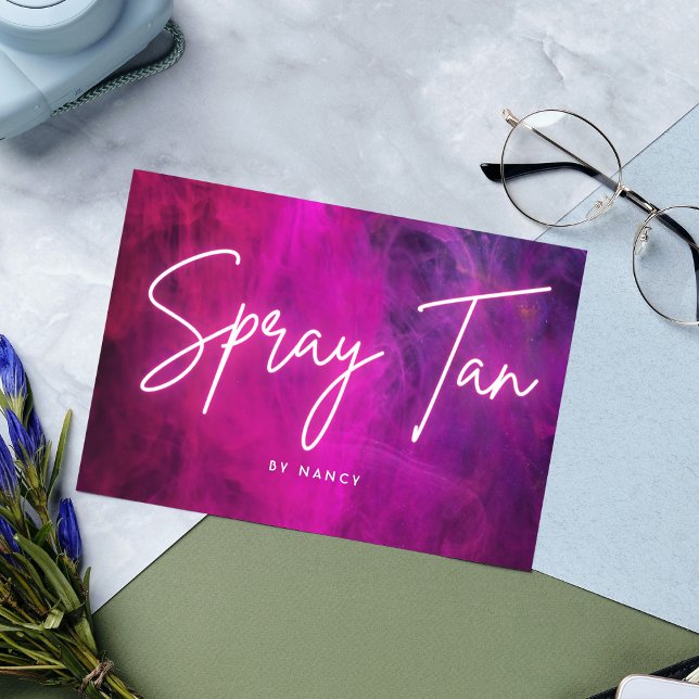 Carte De Visite Spray rose Neon Tan (Créateur téléchargé)