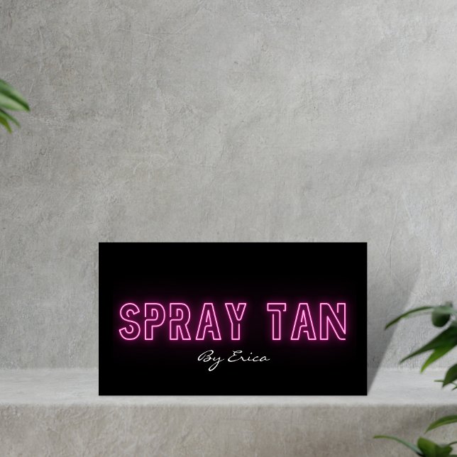 Carte De Visite Spray rose Neon Tan Tan Tan moderne tendance (Créateur téléchargé)