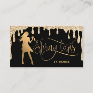 Carte De Visite Spray Tan Mobile Spray Tan Gold Glittering Girl