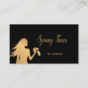 Carte De Visite Spray Tan Mobile Spray Tan Gold Glittering Girl