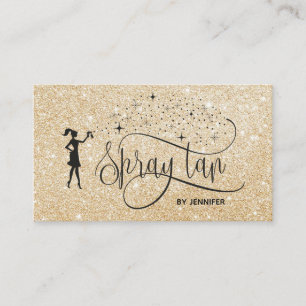 Carte De Visite Spray Tan Mobile Spray Tanning Fille brillante