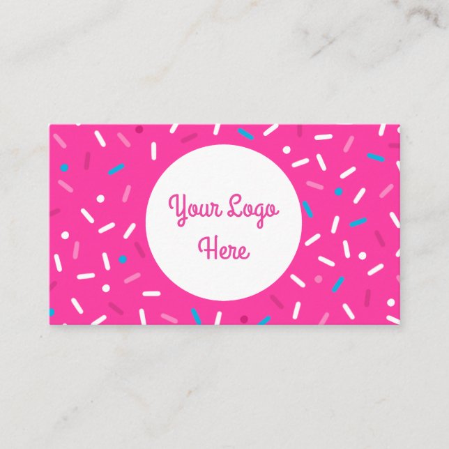 Carte De Visite Sprinkle simple et doux à plusieurs couleurs (Devant)