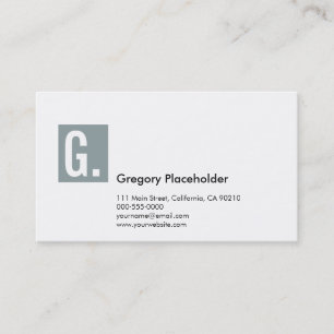 Carte De Visite SQ Corporate No6 Silver Grey