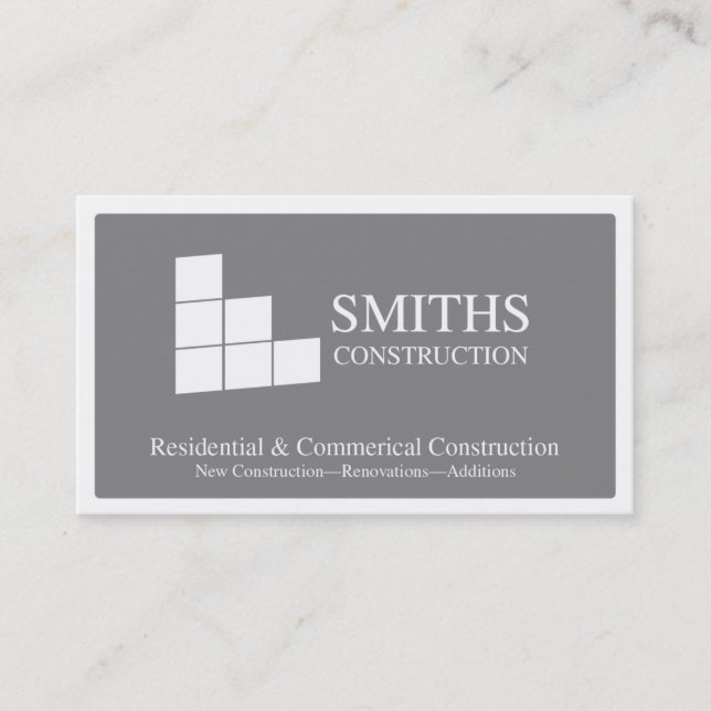 Carte De Visite Sqaures de construction (Devant)