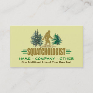 Carte De Visite SQUATCHOLOGIST - Amusante croyante de Sasquatch