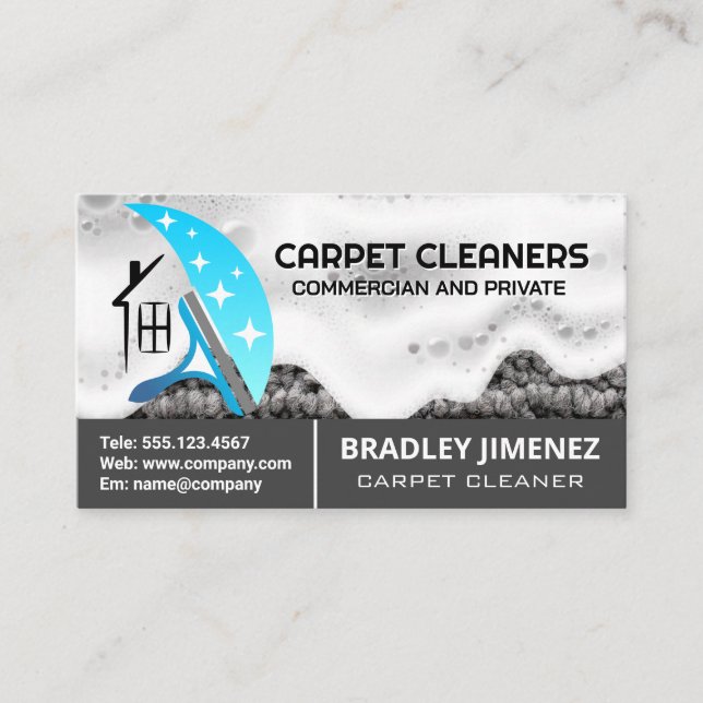 Carte De Visite Squeegee Soap Cleaner Logo | Rug | Soap  (Devant)