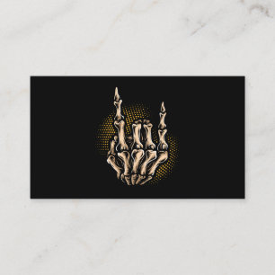 Carte De Visite Squelette Rock Halloween Music Lover 209