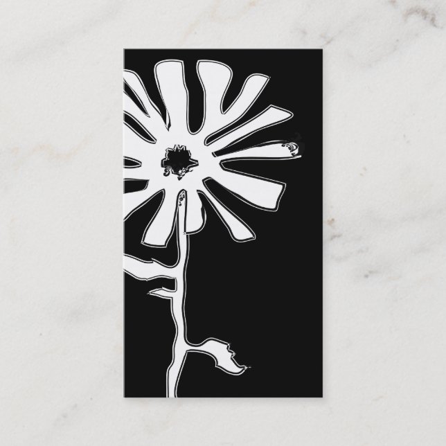 Carte De Visite squiggles de fleurs (Devant)
