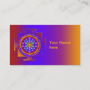 Carte De Visite SRI YANTRA complètement coloré + vos idées