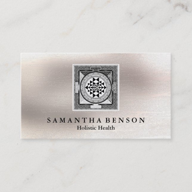 Carte De Visite Sri Yantra élégant / Sri Chakra (Devant)