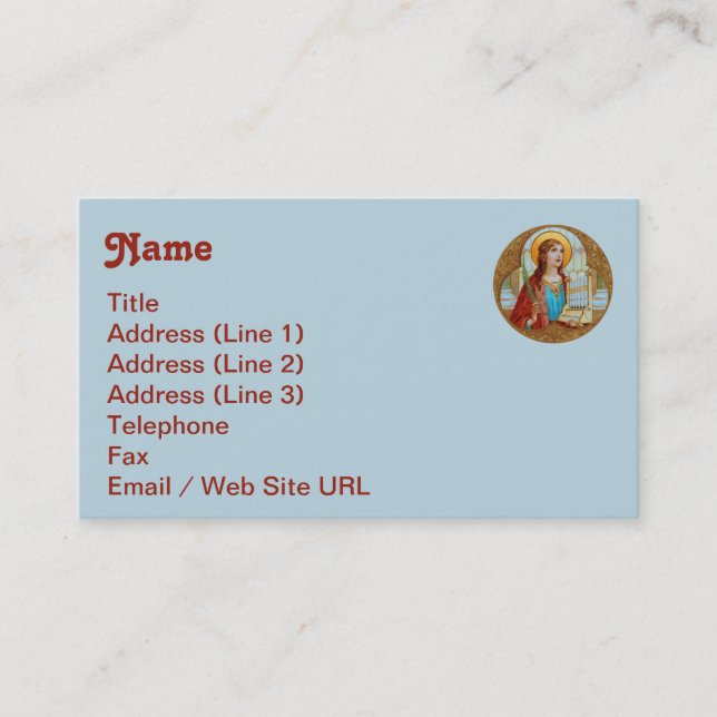 Carte De Visite St. Cecilia de Rome (BK 003) (Devant)