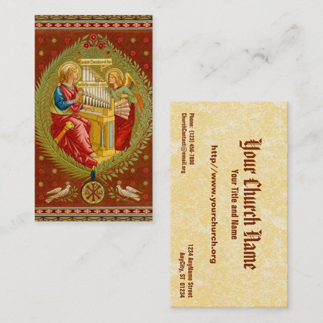 Carte De Visite St. Cecilia de Rome (SNV 36, Style 2) (Devant / Derrière)