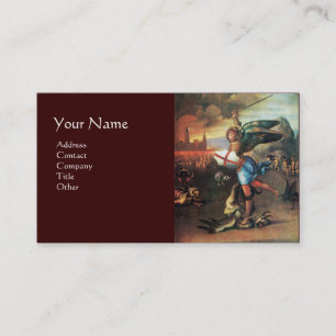 Carte De Visite St Michael et le Dragon, brun