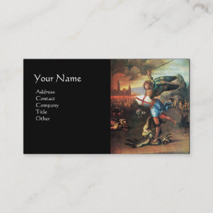 Carte De Visite St Michael et le dragon, noir