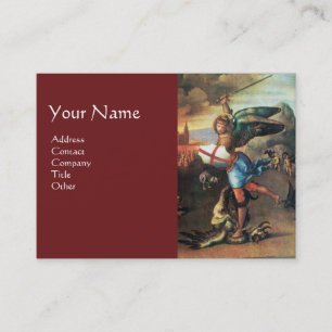 Carte De Visite St Michael et le Dragon, Rouge