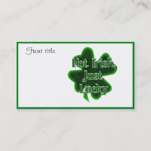 Carte De Visite St. Patrick's Day - Pas Irlandais, juste vilain