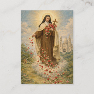Carte De Visite St. Therese Little Flower  Novena Holy Card