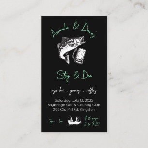 Carte De Visite Stag & doe /Jack Jill Thème de pêche Billets d'évé