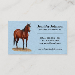 Carte De Visite Stallion Cheval du Quartier Brown Bay