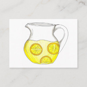 Carte De Visite Stand de citronnade jaune citron Ade Pitcher