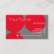 CARTE DE VISITE standard de la collection DOTS ROU