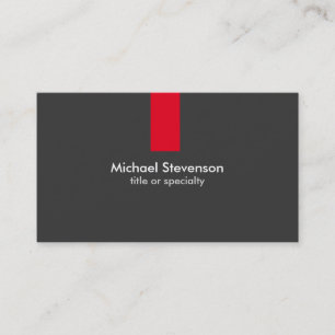 Carte de visite standard Gris Rouge Gris
