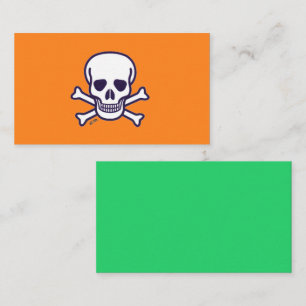 Carte de visite standard orange vert Skull n Bones