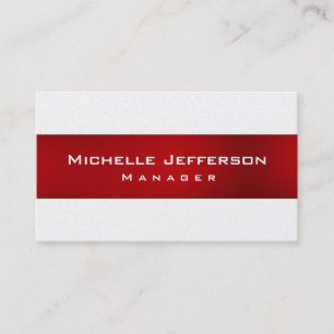 Carte de visite standard unique rouge de directeur