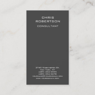 Carte de visite standard vertical gris attrayant
