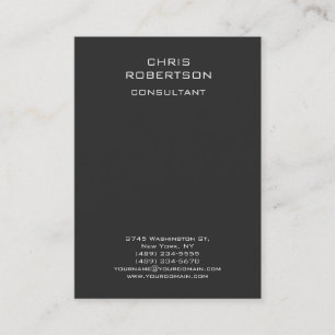 Carte de visite standard vertical gris moderne