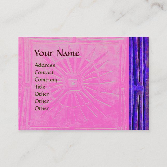 Carte De Visite STAR DU MATIN bleu rose (Devant)