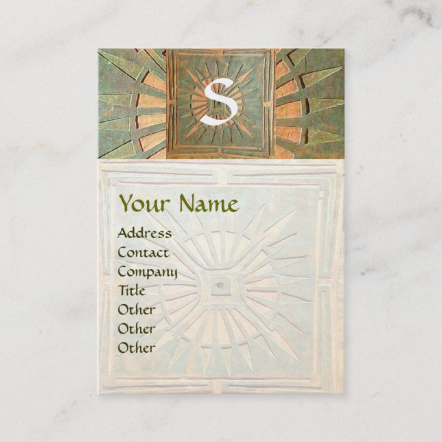 CARTE DE VISITE STAR DU MATIN, MONOGRAM (Devant)