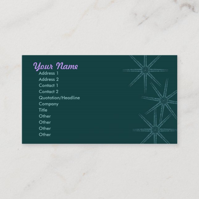 Carte De Visite Starburst (Devant)