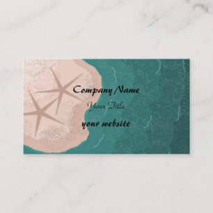 Carte De Visite Starfish et Ocean Beach Thème