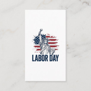 Carte De Visite Statue de la Liberté Fête du Travail Design Patrio