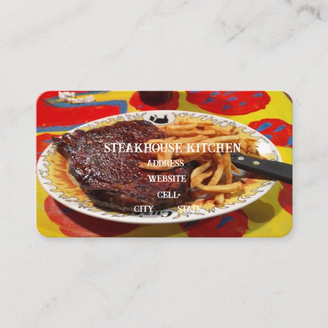 Carte De Visite Steak et Fries (Devant)