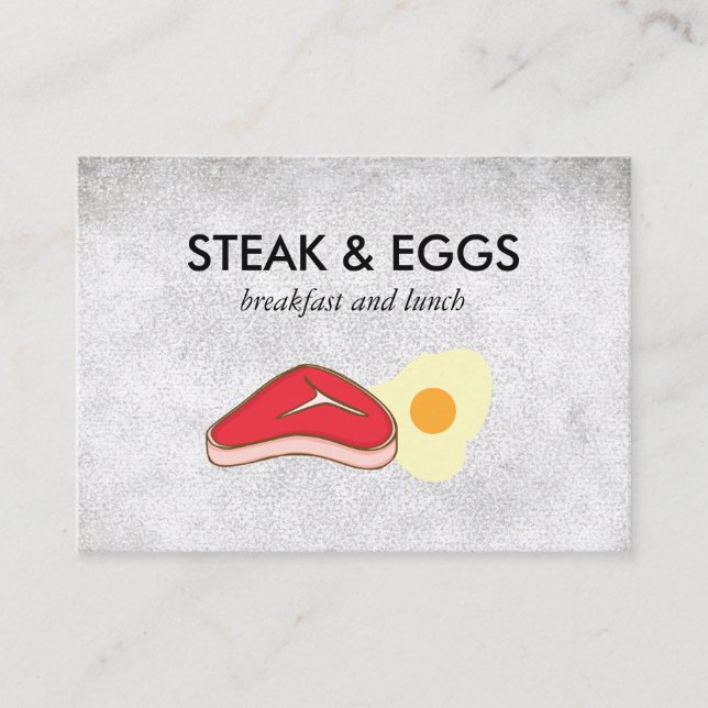 Carte De Visite Steak et oeufs (Devant)