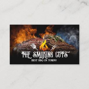 Carte De Visite Steaks grillés sur le grill