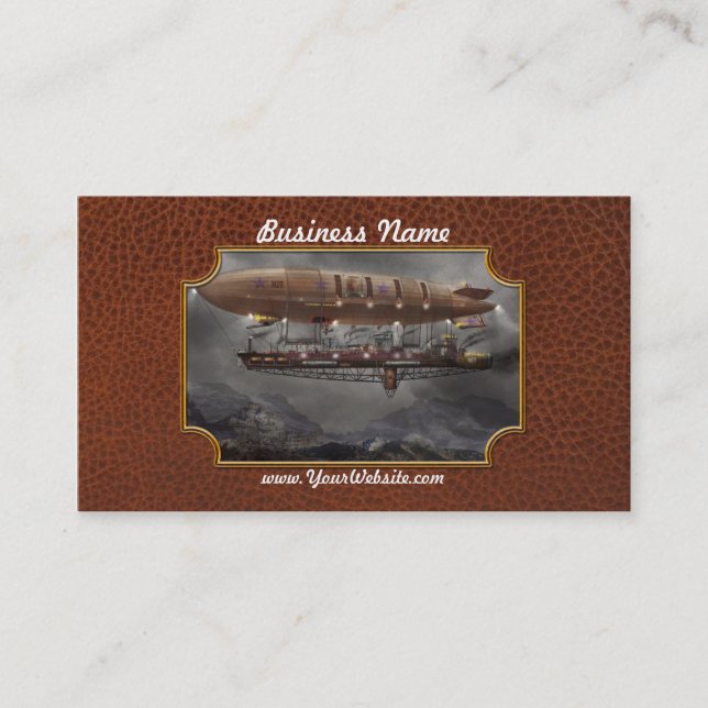 Carte De Visite Steampunk - Blimp - Airship Maximus (Devant)