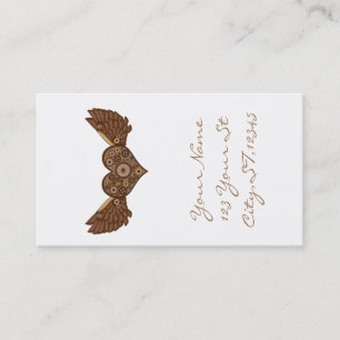 Carte De Visite Steampunk Coeur ailé avec engrenages Thunder_Cove