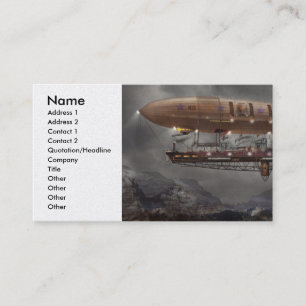 Carte De Visite Steampunk - dirigeable souple - dirigeable Maximus